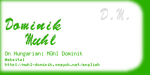 dominik muhl business card